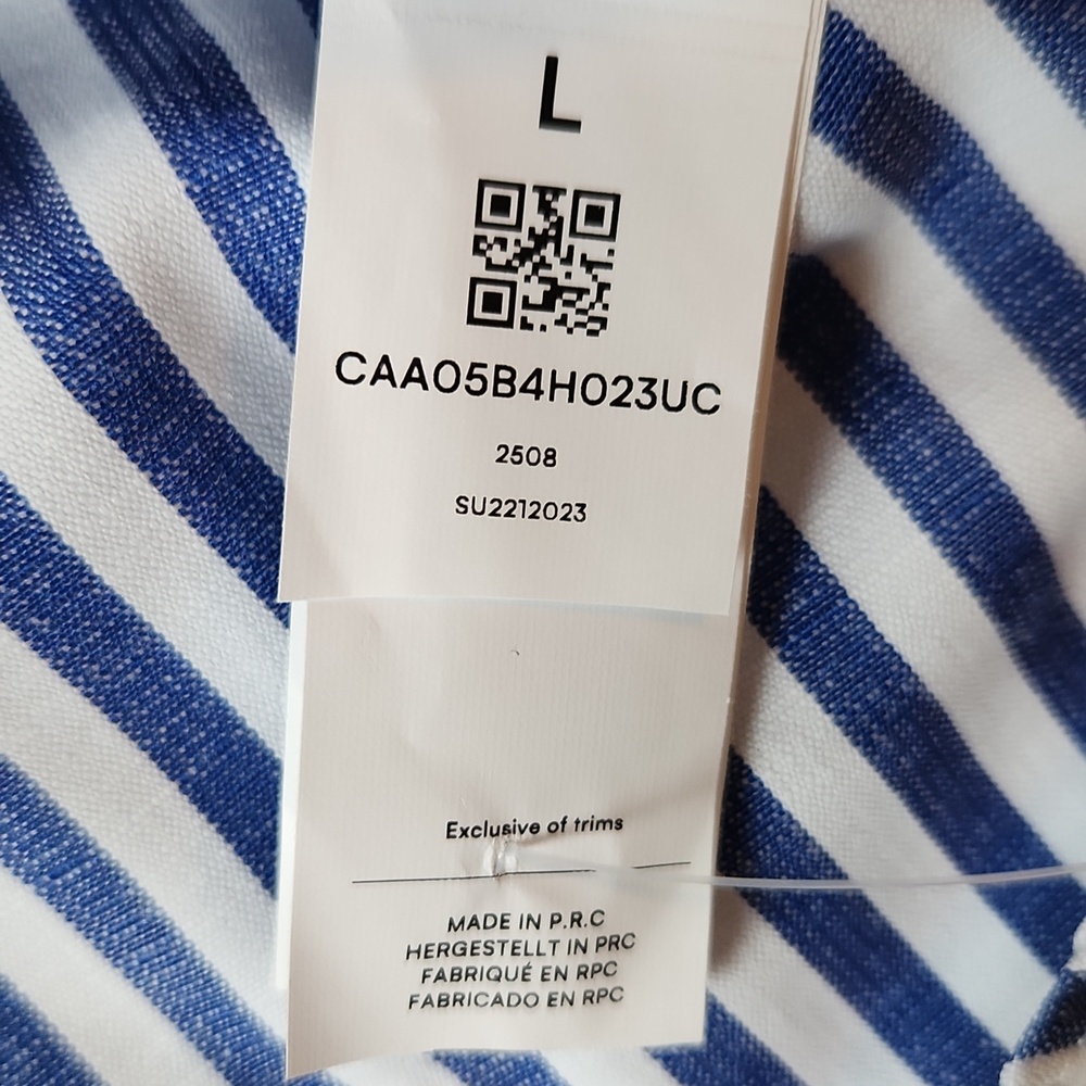 Seaside Elegance Royal Striped Mini Dress - large - Picture 5 of 10